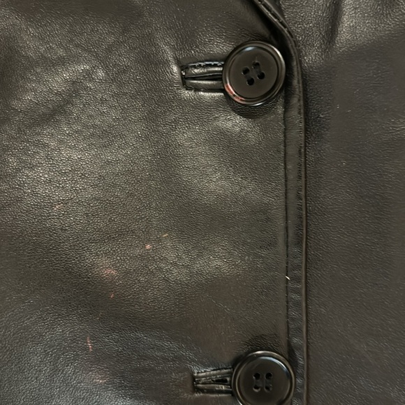 Phase Two Vintage Notch Collar Genuine Leather Long Jacket with back split - Picture 13 of 14